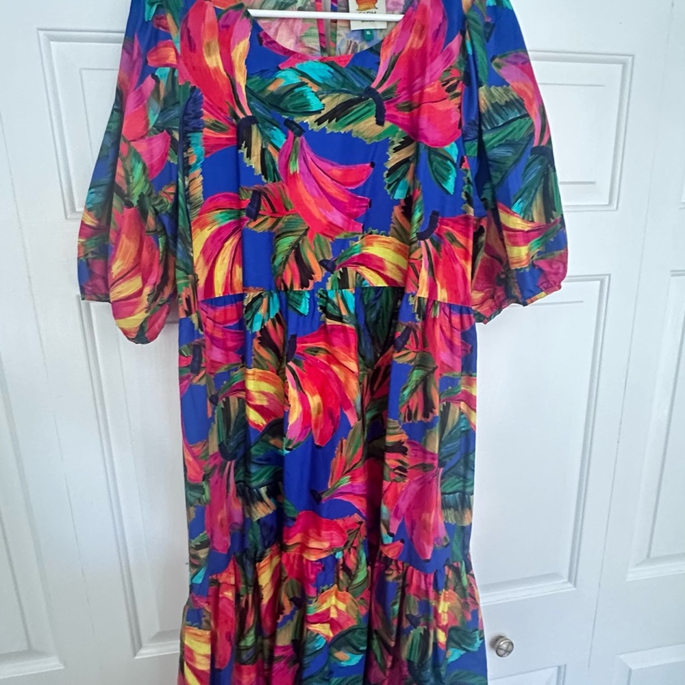 FARM Rio Colorful Tropical Maxi Dress